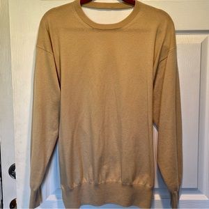 Dries Van Noten Cashmere Sweater Tie-Back Tan Small